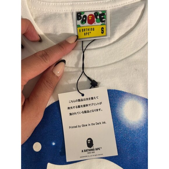 A Bathing Ape Winter Glow In The Dark Graphic T-Shirt S - Picture 6 of 8